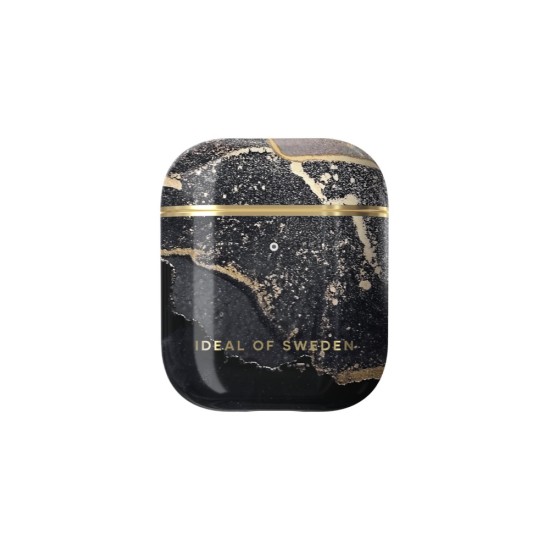 iDeal of Sweden Fashion Case priekš Apple Airpods - Golden Twilight Marble - plastikāta apvalks bezvadu austiņu lādēšanas ierīcei