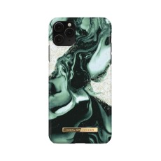 iDeal of Sweden Fashion AW21 Back Case priekš Apple iPhone 11 Pro Max - Golden Olive Marble - plastikāta aizmugures apvalks ar iebūvētu metālisku plāksni / bampers-vāciņš