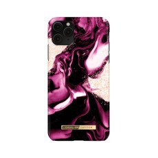 iDeal of Sweden Fashion AW21 Back Case priekš Apple iPhone 11 Pro Max - Golden Ruby Marble - plastikāta aizmugures apvalks ar iebūvētu metālisku plāksni / bampers-vāciņš