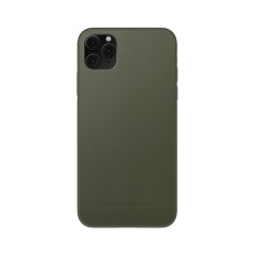iDeal of Sweden Atelier AW21 Back Case priekš Apple iPhone 11 Pro Max - Intense Khaki - mākslīgās ādas aizmugures apvalks ar iebūvētu metālisku plāksni / bampers-vāciņš