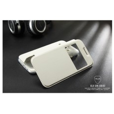 Kalaideng Sun series priekš Samsung Galaxy J1 J100 - Balts - sāniski atverams maciņš ar lodziņu un stendu (ādas maks, grāmatiņa, leather book wallet case cover stand)