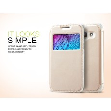 Kalaideng Sun series priekš Samsung Galaxy J1 J100 - Zelts - sāniski atverams maciņš ar lodziņu un stendu (ādas maks, grāmatiņa, leather book wallet case cover stand)