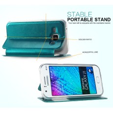 Kalaideng Sun series priekš Samsung Galaxy J1 J100 - Zaļš - sāniski atverams maciņš ar lodziņu un stendu (ādas maks, grāmatiņa, leather book wallet case cover stand)