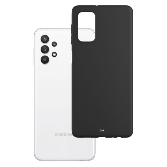 3MK Matt Case priekš Samsung Galaxy A32 4G A325 - Melns - matēts silikona aizmugures apvalks  / bampers-maciņš