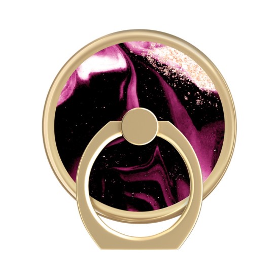 iDeal of Sweden Magnetic Ring Mount - Golden Ruby Marble - Universāls magnētisks gredzens-turētājs telefonam