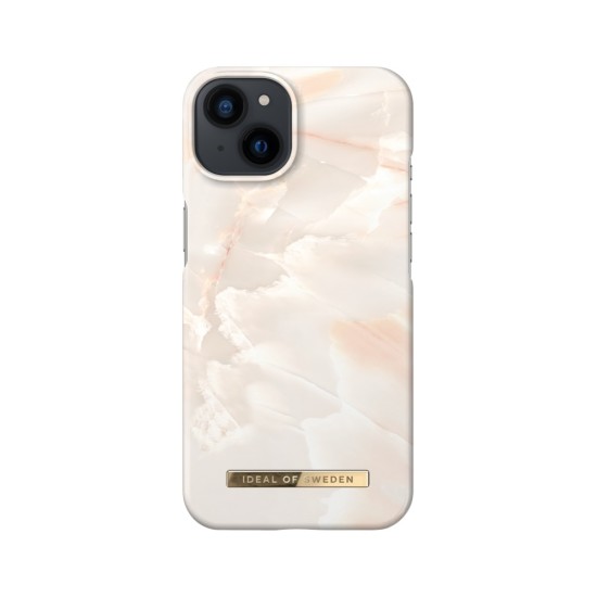 iDeal of Sweden Fashion SS21 Back Case priekš Apple iPhone 13 - Rose Pearl Marble - plastikāta aizmugures apvalks ar iebūvētu metālisku plāksni / bampers-vāciņš