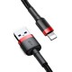 Baseus 3M Cafule 2A USB to Lightning cable - Melns - Apple iPhone / iPad lādēšanas un datu kabelis / vads