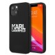 Karl Lagerfeld Silicone Stack Logo series Back Case KLHCP13MSLKLRBK priekš Apple iPhone 13 - Melns - silikona aizmugures apvalks / bampers-vāciņš