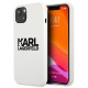 Karl Lagerfeld Silicone Stack Logo series Back Case KLHCP13MSLKLWH priekš Apple iPhone 13 - Balts - silikona aizmugures apvalks / bampers-vāciņš