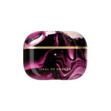 iDeal of Sweden Fashion Case priekš Apple Airpods Pro - Golden Ruby Marble - plastikāta apvalks bezvadu austiņu lādēšanas ierīcei