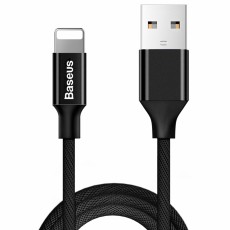 Baseus 1.8M Yiven 2A USB to Lightning cable - Melns - Apple iPhone / iPad lādēšanas un datu kabelis / vads