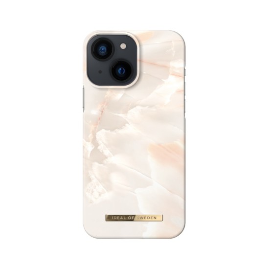 iDeal of Sweden Fashion SS21 Back Case priekš Apple iPhone 13 mini - Rose Pearl Marble - plastikāta aizmugures apvalks ar iebūvētu metālisku plāksni / bampers-vāciņš