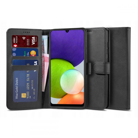 Tech-Protect Wallet Book Case priekš Xiaomi 11T 5G / 11T Pro 5G - Melns - sāniski atverams maciņš ar magnētu un stendu / grāmatveida maks