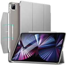 ESR Ascend Tri-fold Book Case with Clasp priekš Apple iPad Pro 11 (2020 / 2021 / 2022) - Pelēks - sāniski atverams maciņš ar stendu