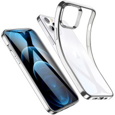 ESR Halo Back Case priekš Apple iPhone 12 / 12 Pro - Sudrabains - silikona aizmugures apvalks / bampers-vāciņš