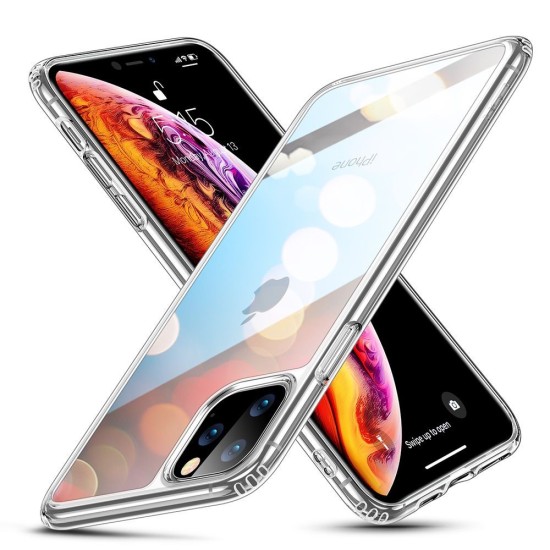 ESR Ice Shield Back Case priekš Apple iPhone 11 Pro - Caurspīdīgs - triecienizturīgs silikona-stikla aizmugures apvalks / bampers-vāciņš