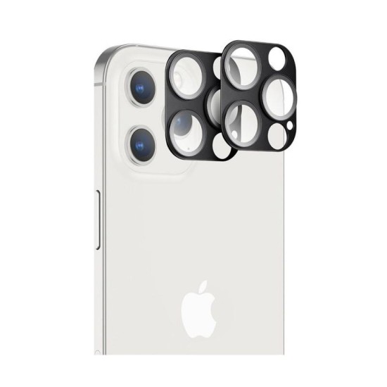 ESR Camera Lens Tempered Glass protector (2 gab.) priekš Apple iPhone 12 Pro Max - Melns - Aizmugurējās kameras aizsargstikls
