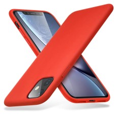 ESR Yippee Color Microfiber Back Cover priekš Apple iPhone 11 - Sarkans - silikona aizmugures apvalks / bampers-vāciņš