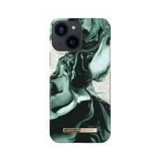 iDeal of Sweden Fashion AW21 Back Case priekš Apple iPhone 13 mini - Golden Olive Marble - plastikāta aizmugures apvalks ar iebūvētu metālisku plāksni / bampers-vāciņš