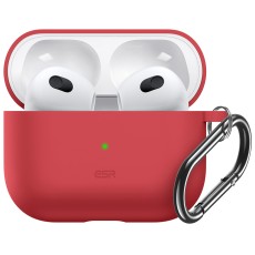 ESR Bounce Carrying Case priekš Apple Airpods 3 - Sarkans - silikona apvalks bezvadu austiņu lādēšanas ierīcei