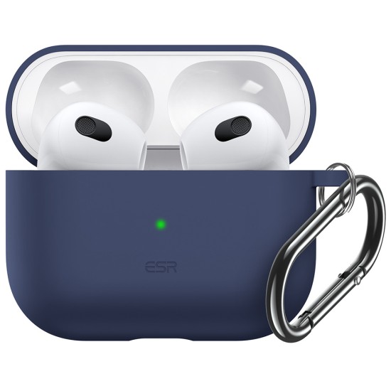 ESR Bounce Carrying Case priekš Apple Airpods 3 - Zils - silikona apvalks bezvadu austiņu lādēšanas ierīcei