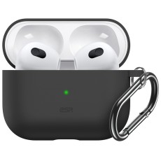 ESR Bounce Carrying Case priekš Apple Airpods 3 - Melns - silikona apvalks bezvadu austiņu lādēšanas ierīcei