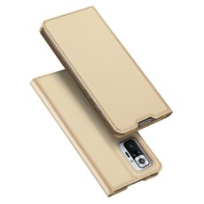 Dux Ducis Skin Pro series priekš Xiaomi Redmi Note 10 5G / Poco M3 Pro - Zelts - sāniski atverams maciņš ar magnētu un stendu