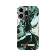 iDeal of Sweden Fashion AW21 Back Case priekš Apple iPhone 13 Pro - Golden Olive Marble - plastikāta aizmugures apvalks ar iebūvētu metālisku plāksni / bampers-vāciņš