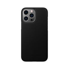 iDeal of Sweden Atelier AW21 Back Case priekš Apple iPhone 13 Pro - Intense Black - mākslīgās ādas aizmugures apvalks ar iebūvētu metālisku plāksni / bampers-vāciņš