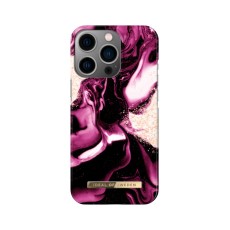 iDeal of Sweden Fashion AW21 Back Case priekš Apple iPhone 13 Pro - Golden Ruby Marble - plastikāta aizmugures apvalks ar iebūvētu metālisku plāksni / bampers-vāciņš