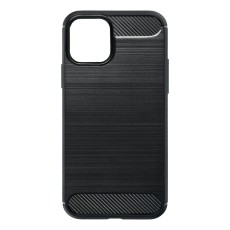 Simple Carbon TPU Back Phone Case priekš Apple iPhone 13 - Melns - triecienizturīgs silikona aizmugures apvalks / bampers-vāciņš
