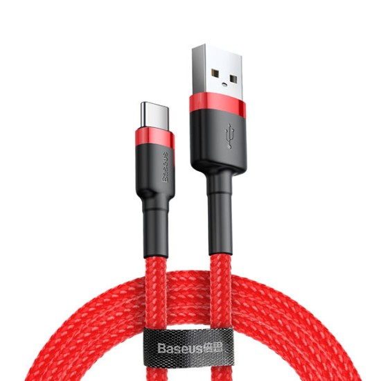 Baseus 3M Cafule 2A USB to Type-C cable - Красный - USB-C дата кабель / провод для зарядки