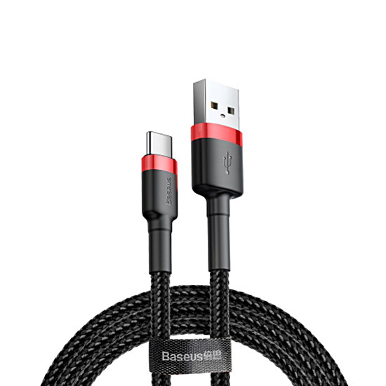 Baseus 3M Cafule 2A USB to Type-C cable - Чёрный - USB-C дата кабель / провод для зарядки
