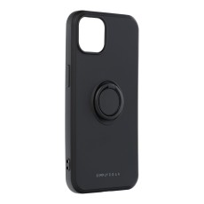 RoarKorea Amber Ring Back Case priekš Apple iPhone 13 - Melns - silikona aizmugures apvalks ar gredzenu / bampers-vāciņš