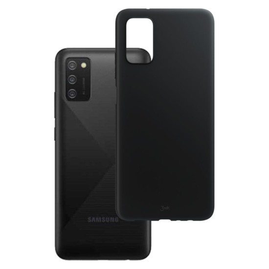 3MK Matt Case priekš Samsung Galaxy A03s A037G - Melns - matēts silikona aizmugures apvalks / bampers-maciņš
