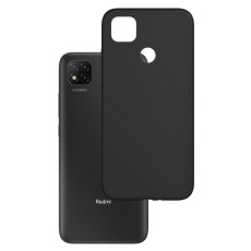 3MK Matt Case priekš Xiaomi Redmi 9C / 10A - Melns - matēts silikona aizmugures apvalks / bampers-vāciņš
