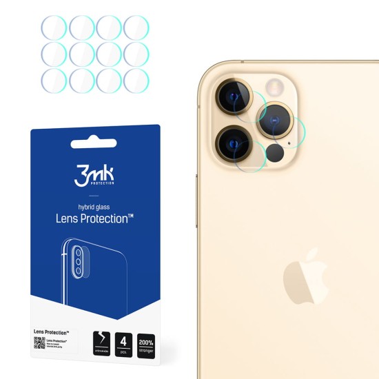 3MK Lens Protection (4 gab.) Hybrid Tempered Glass / Film camera protector priekš Apple iPhone 13 Pro - hibrīds aizmugurējās kameras aizsargstikls / aizsargplēve