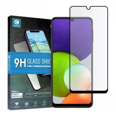 Mocolo TG+ Full Glue Tempered Glass screen protector priekš Samsung Galaxy A22 4G A225 - Melns - Ekrāna Aizsargstikls / Bruņota Stikla Aizsargplēve
