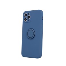 Finger Grip Back Case priekš Apple iPhone 13 - Zils - silikona aizmugures apvalks ar gredzenu / bampers-vāciņš