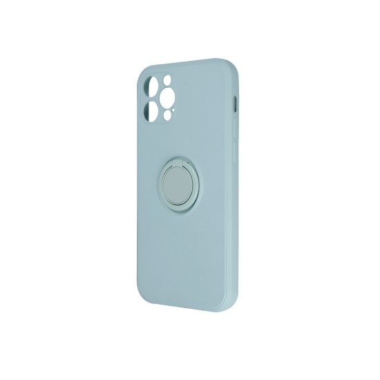 Finger Grip Back Case priekš Apple iPhone 13 Pro Max - Gaiši Zils - silikona aizmugures apvalks ar gredzenu / bampers-vāciņš