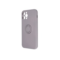 Finger Grip Back Case priekš Apple iPhone 13 - Gaiši Pelēks - silikona aizmugures apvalks ar gredzenu / bampers-vāciņš
