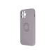 Finger Grip Back Case priekš Apple iPhone 13 - Gaiši Pelēks - silikona aizmugures apvalks ar gredzenu / bampers-vāciņš