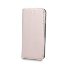 Smart Magnetic Case priekš Xiaomi Redmi Note 9 Pro - Rozā Zelts - sāniski atverams mākslīgas ādas maciņš ar stendu