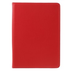 Litchi Skin Leather Case with 360 Degree Rotating Stand for Huawei MediaPad M2 10 (M2-A01W / M2-A01L) 10.1-inch - Red - sāniski atverams maciņš ar stendu (ādas maks, grāmatiņa, leather book wallet case cover stand)