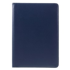 Litchi Skin Leather Case with 360 Degree Rotating Stand for Huawei MediaPad M2 10 (M2-A01W / M2-A01L) 10.1-inch - Dark Blue - sāniski atverams maciņš ar stendu (ādas maks, grāmatiņa, leather book wallet case cover stand)