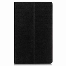 Sand-like Texture Stand Leather Case for Huawei MediaPad T2 10 Pro (FDR-A01L / A04L / A01w / A03L) - Black - sāniski atverams maciņš ar stendu (ādas maks, grāmatiņa, leather book wallet case cover stand)