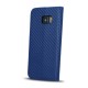 GreenGo Smart Carbon Magnet book case priekš LG K10 K420 / K430 - Tumši Zils - sāniski atverams maciņš ar stendu (ādas maks, grāmatiņa, leather book wallet case cover stand)
