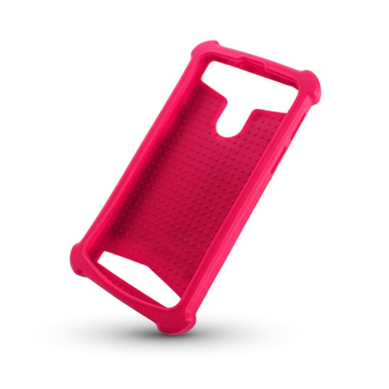 GreenGo Silicon Style Universal Case priekš telefoniem ar ekrānu izmēru 5.0 - 5.5 inch - Rozā - universāls silikona aizmugures apvalks (bampers, vāciņš, slim TPU silicone case cover, bumper)