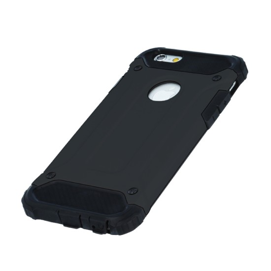 GreenGo Defender II Case priekš Samsung Galaxy J3 (2016) J320 - Melns - triecienizturīgs silikona aizmugures apvalks (bampers, vāciņš, slim TPU silicone case shell cover, bumper)