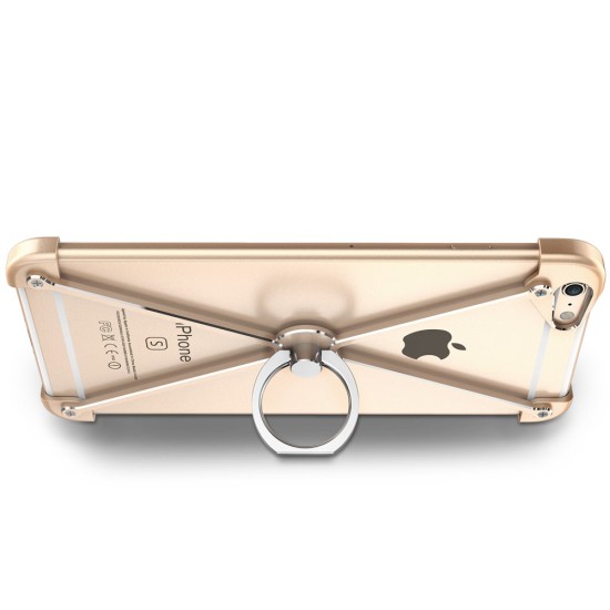 Oatsbasf O-Ring Series Aviation Aluminum Alloy Case priekš Apple iPhone 6 / 6S - Zelts - alumīnija apvalks (bampers, vāciņš, slim cover shell, bumper)